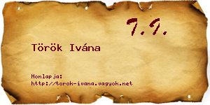 Török Ivána névjegykártya