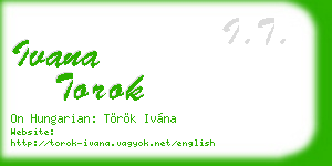 ivana torok business card